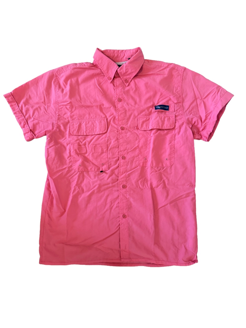 Spicy Tuna Men’s Short Sleeve Fishing Shirt | Neon Pink | Medium